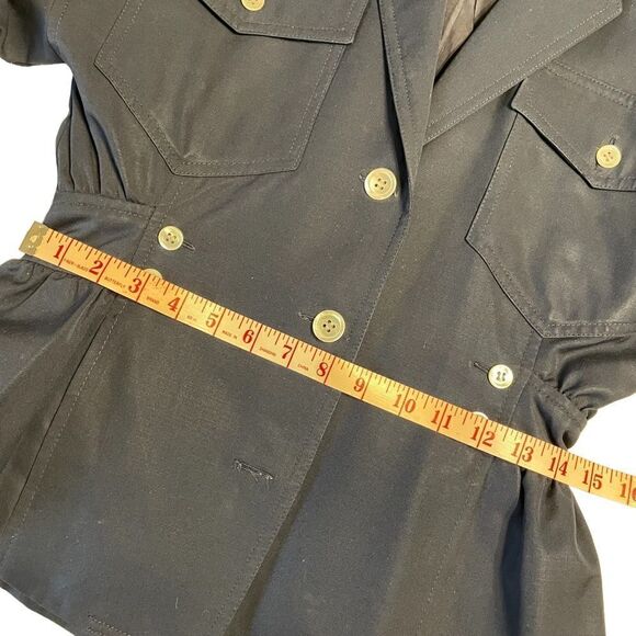 Vintage 1990s Karl Lagerfeld Sample Sale Blue Peplum Jacket - Picture 8 of 14